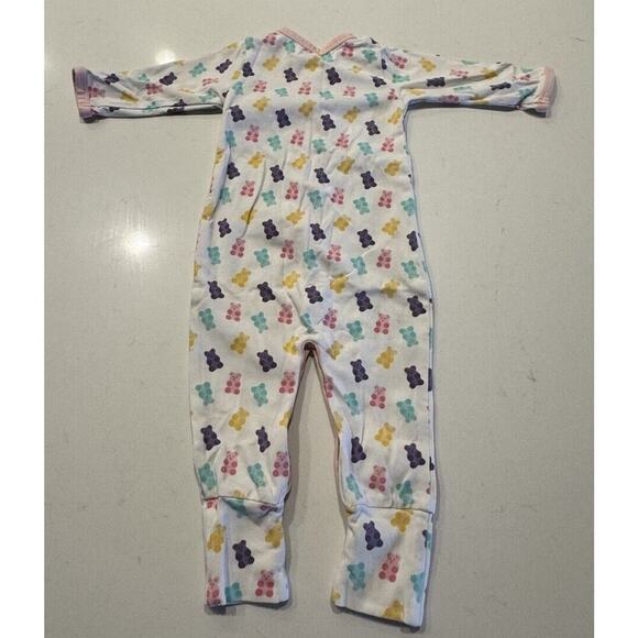Monica & Andy Baby Size 0-3 Months Pajama Outfit Organic Cotton Gummy Bear Print - Picture 4 of 8